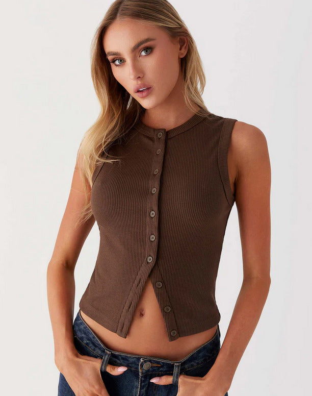Women's Summer Slim Fit Sleeveless Waistcoat Women's Vest