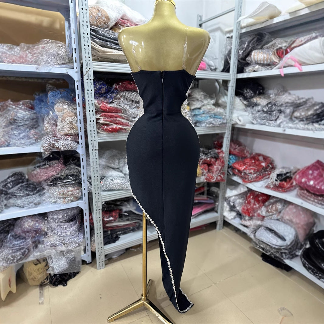 Women's Spring Sexy Sleeveless Tube Slim Three-dimensional Dresses