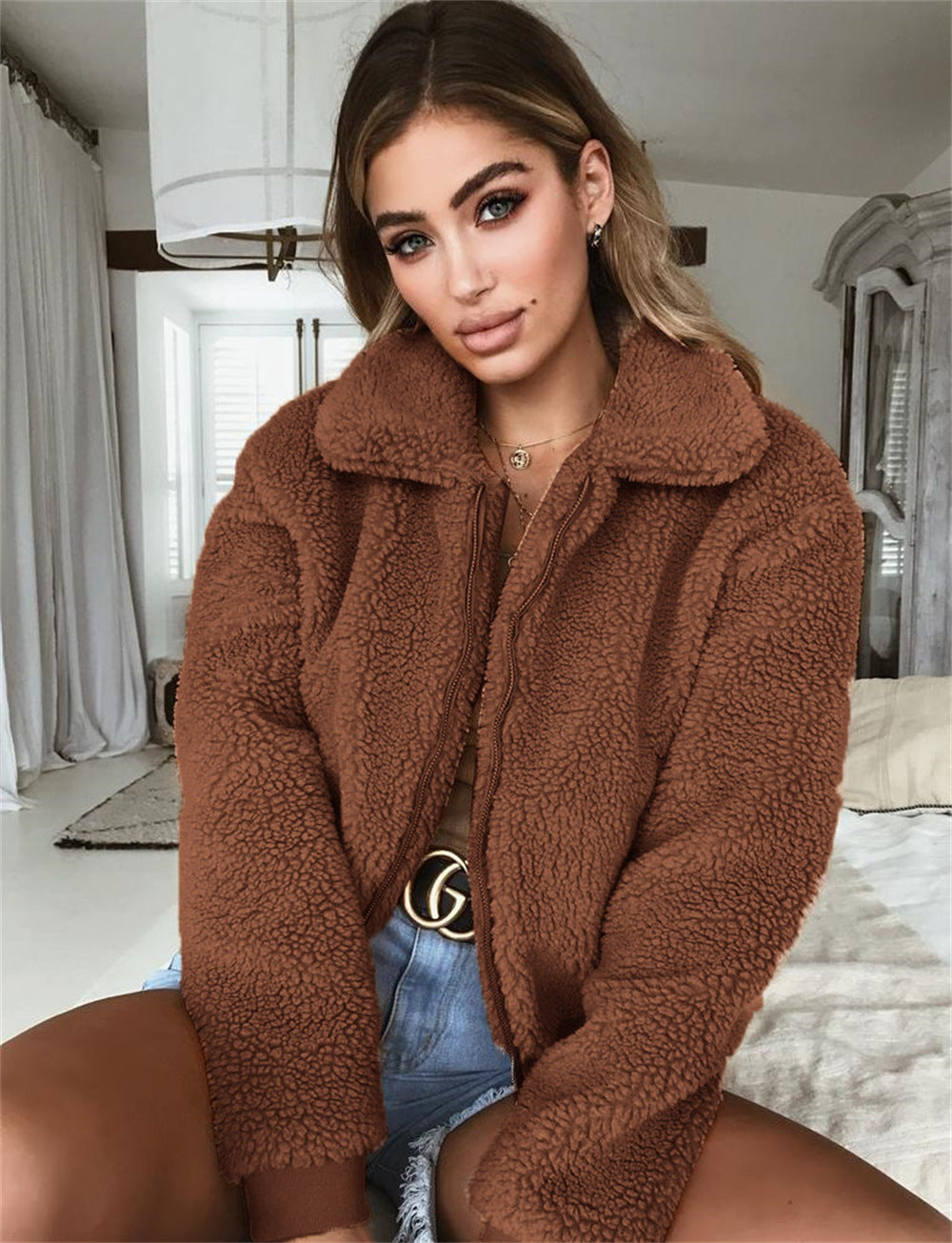 Durable Creative Trendy Women's Warm Plush Women's Sweater, Sweater