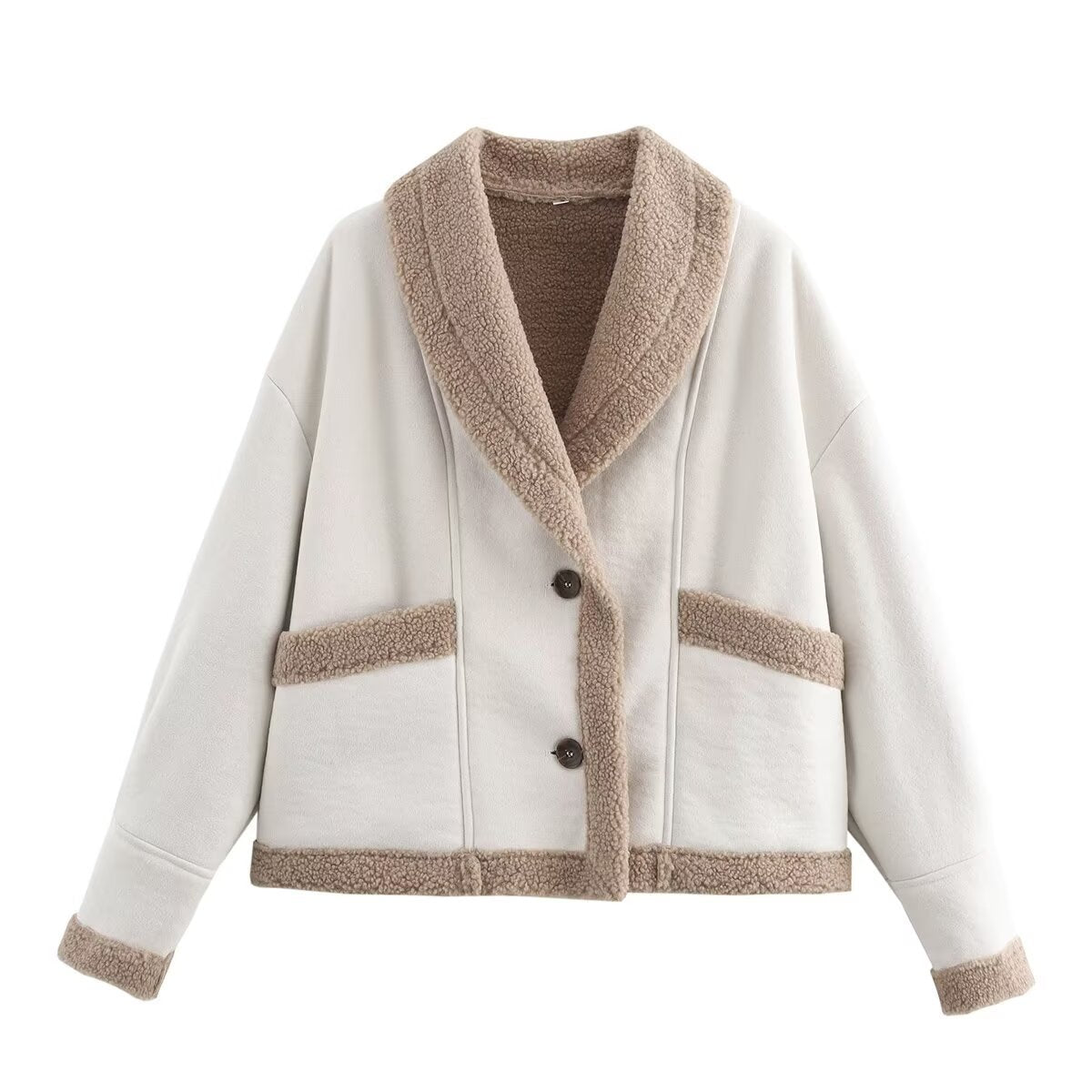 Women's Colors Fur Integrated Lamb Wool Thick Coats
