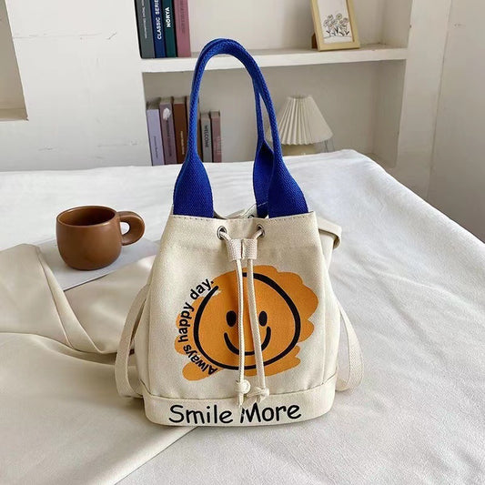 Canvas Fashionable Printing Large Capacity Simple Shoulder Bags