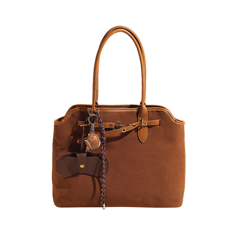 Women's Retro Frosted Leather Large Capacity Trendy Bags
