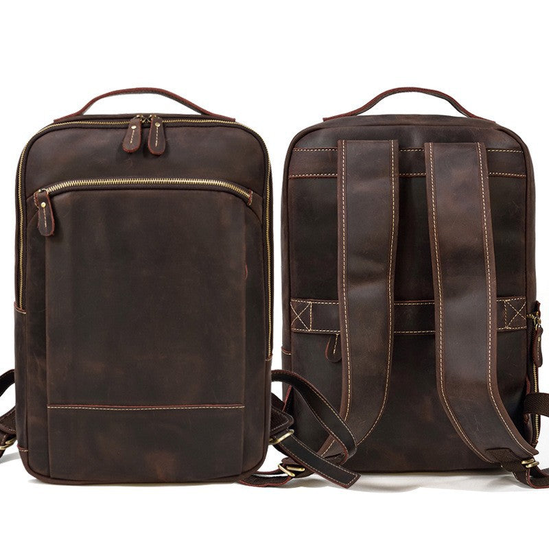 Women's & Men's & Crazy Horse Leather Retro Backpacks