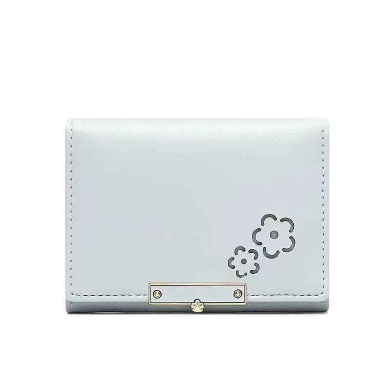 Women's Short Design Fresh Simple Flowers Ladies Wallets