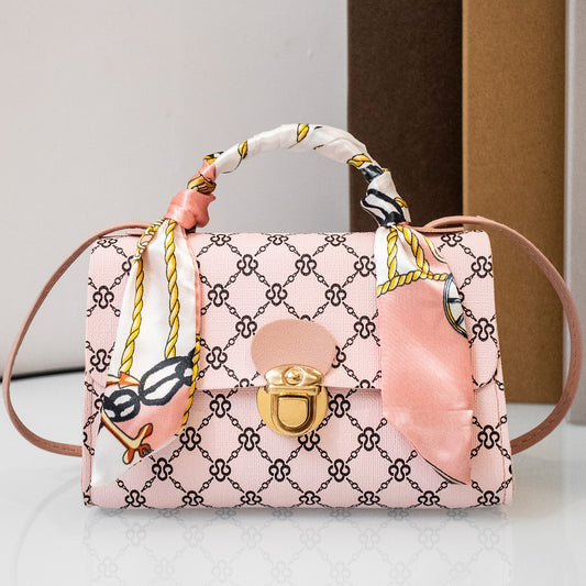 Women's Creative Retro Printed Silk Scarf Bags