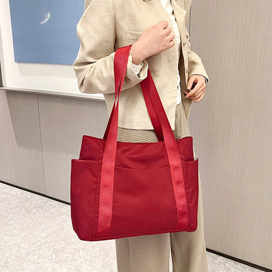 Women's Solid Color Large Capacity Simple Mummy Shoulder Bags