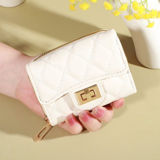 Women's Korean Rhombus Simple Multiple Slots Purses