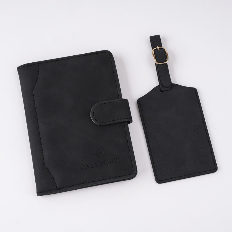 Passport Lightweight With Magnetic Snap Leather Id Package
