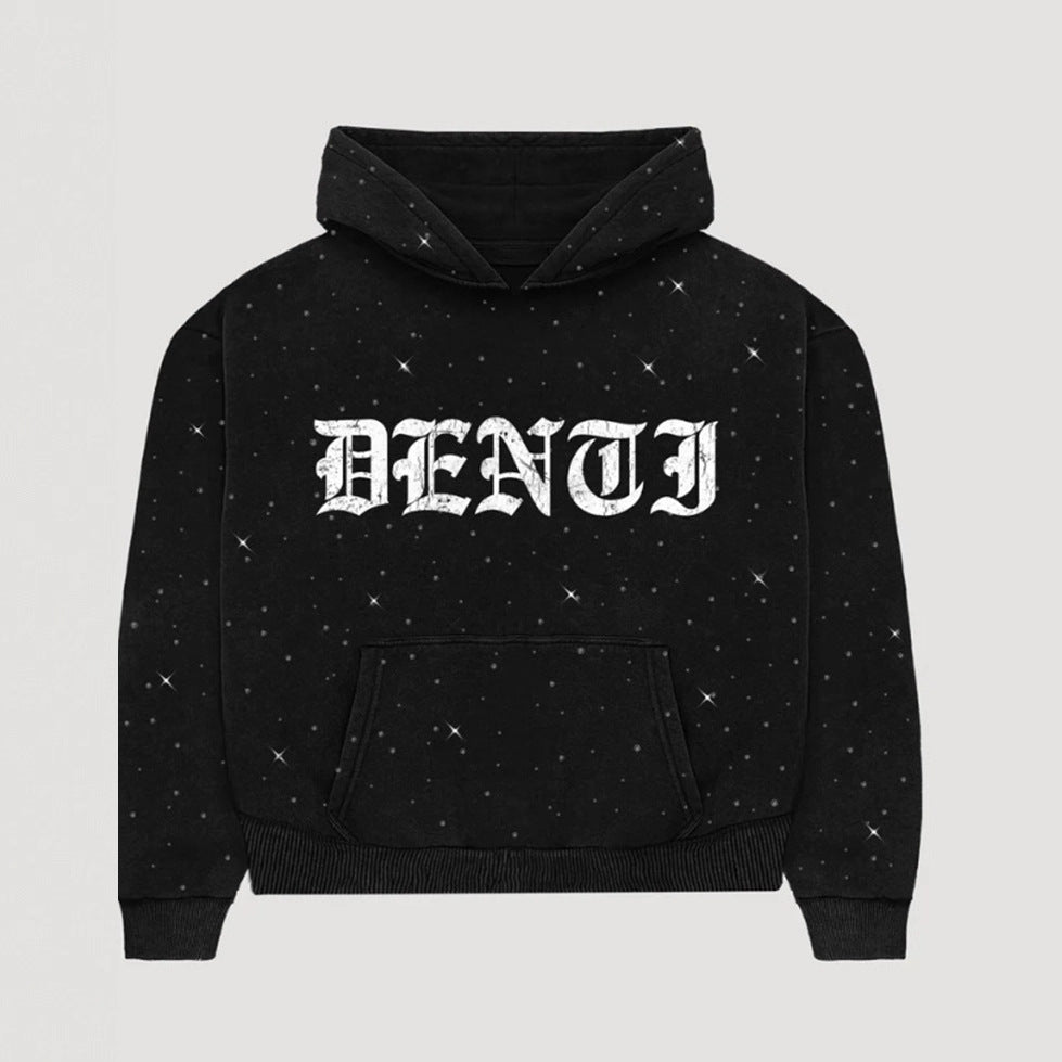 Women's Fashion Printed Letters Rhinestone Casual Sports Suits