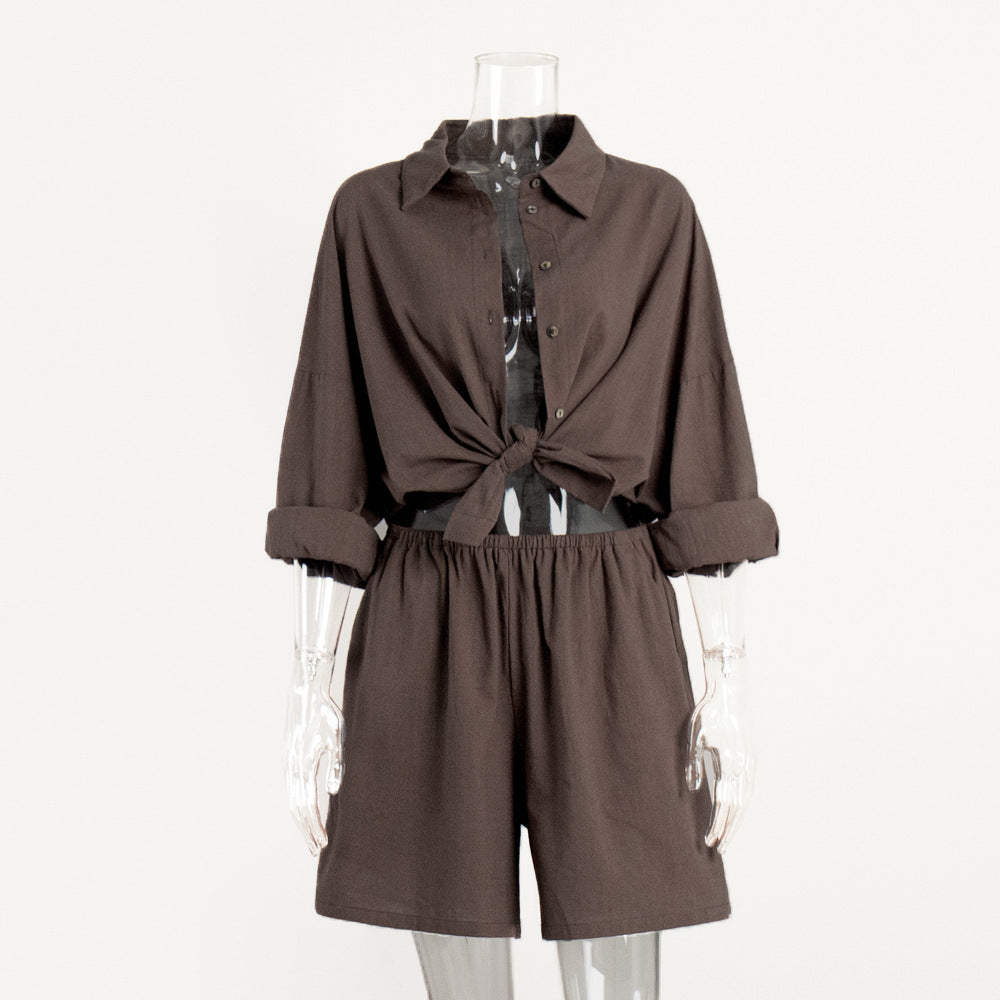 Women's Shirt Outfit Summer Vacation Casual Loose Suits