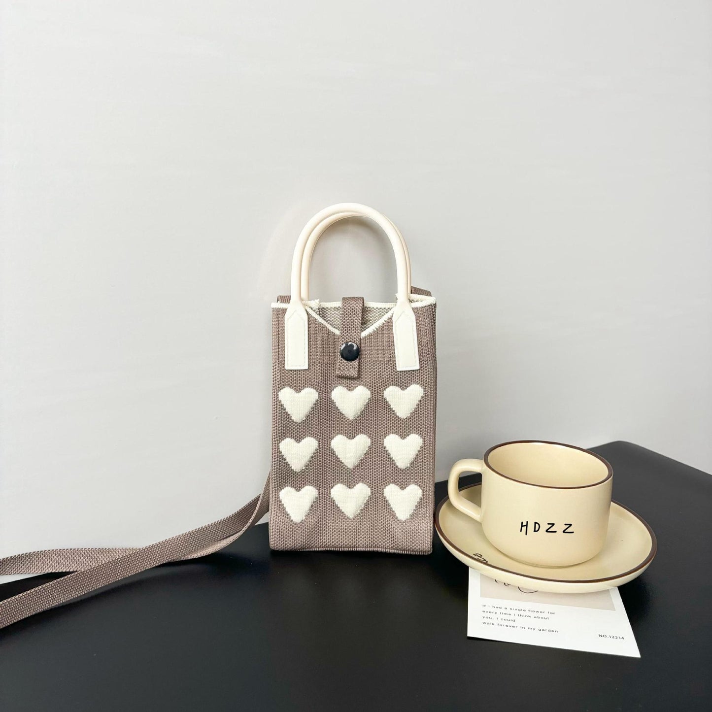 Dopamine High Sense Minority Knitted Korean Phone Bags