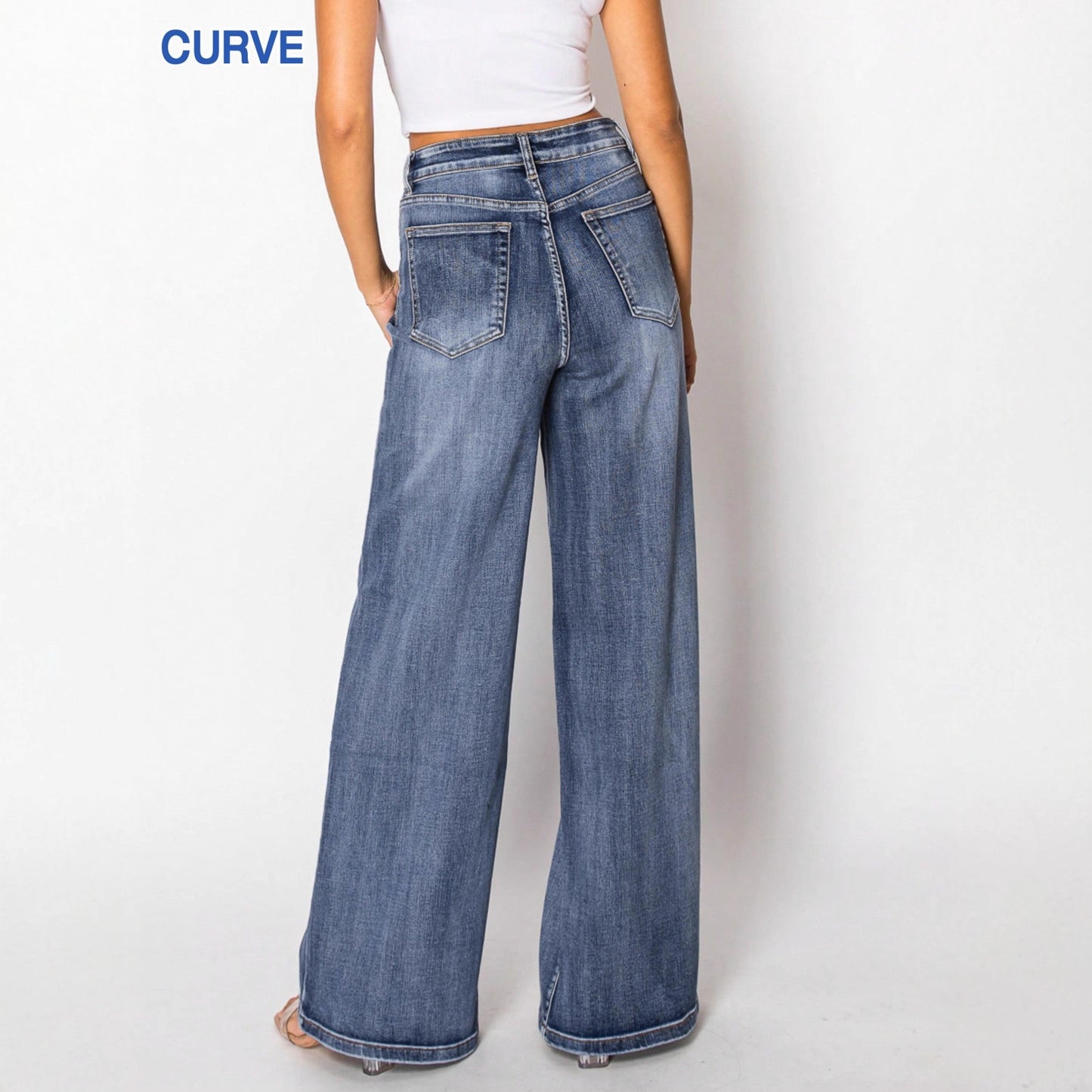 Women's American Style Retro Washed Loose Straight Autumn Jeans