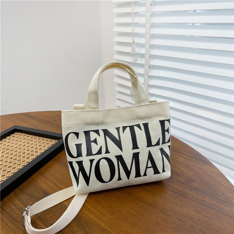 Thailand Canvas Design Portable Letter Large Crossbody Bags