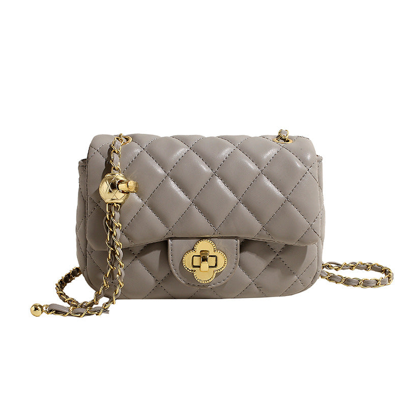 Women's Rhombic Embroidery Thread Spring Popular Chain Crossbody Bags