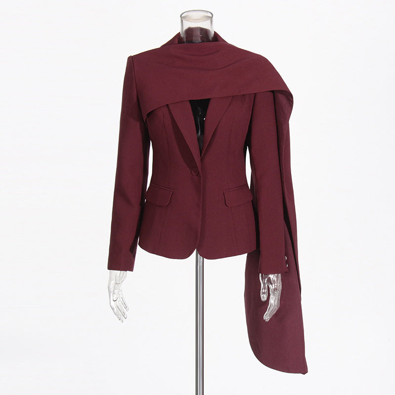 Women's Vintage Style High-grade Shawl Personality Slim Coats