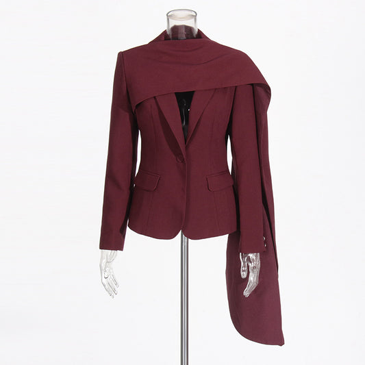 Women's Vintage Style High-grade Shawl Personality Slim Coats