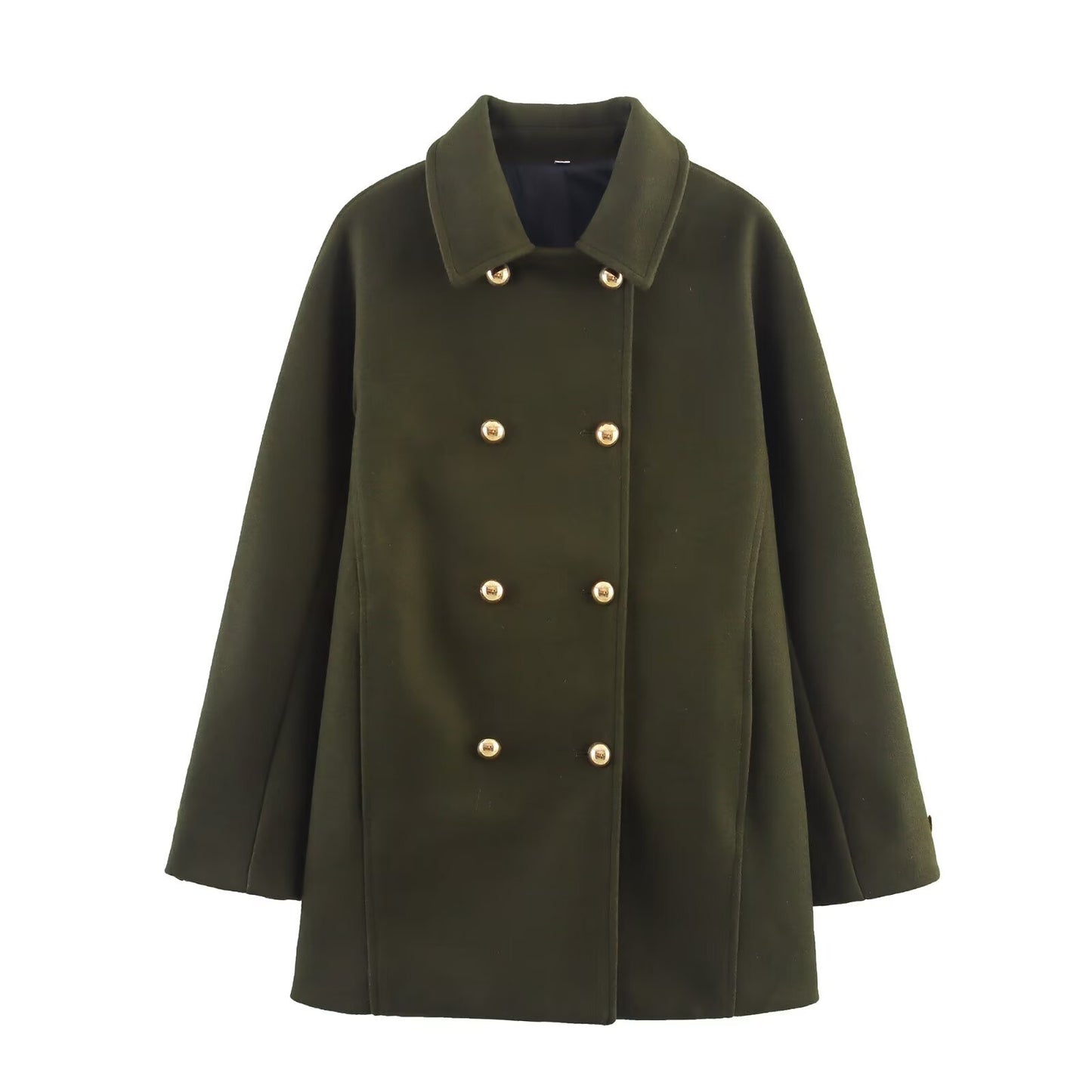 Women's Fashion Simple Commute Double Breasted Overcoat Coats