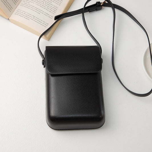 Fashionable Vertical Korean Style Texture Mobile Crossbody Bags