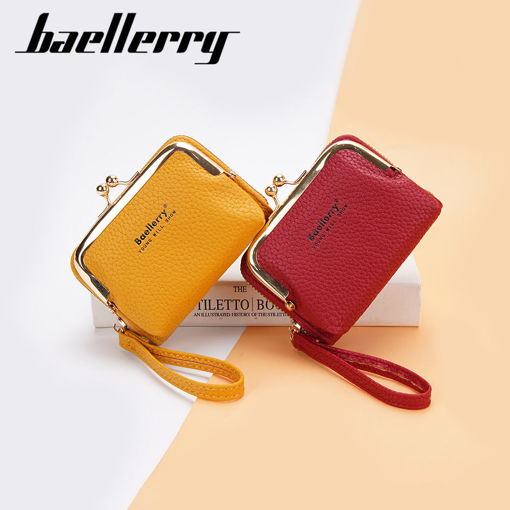 Women's Portable Zipper Expanding Mini Mouth Ladies Wallets