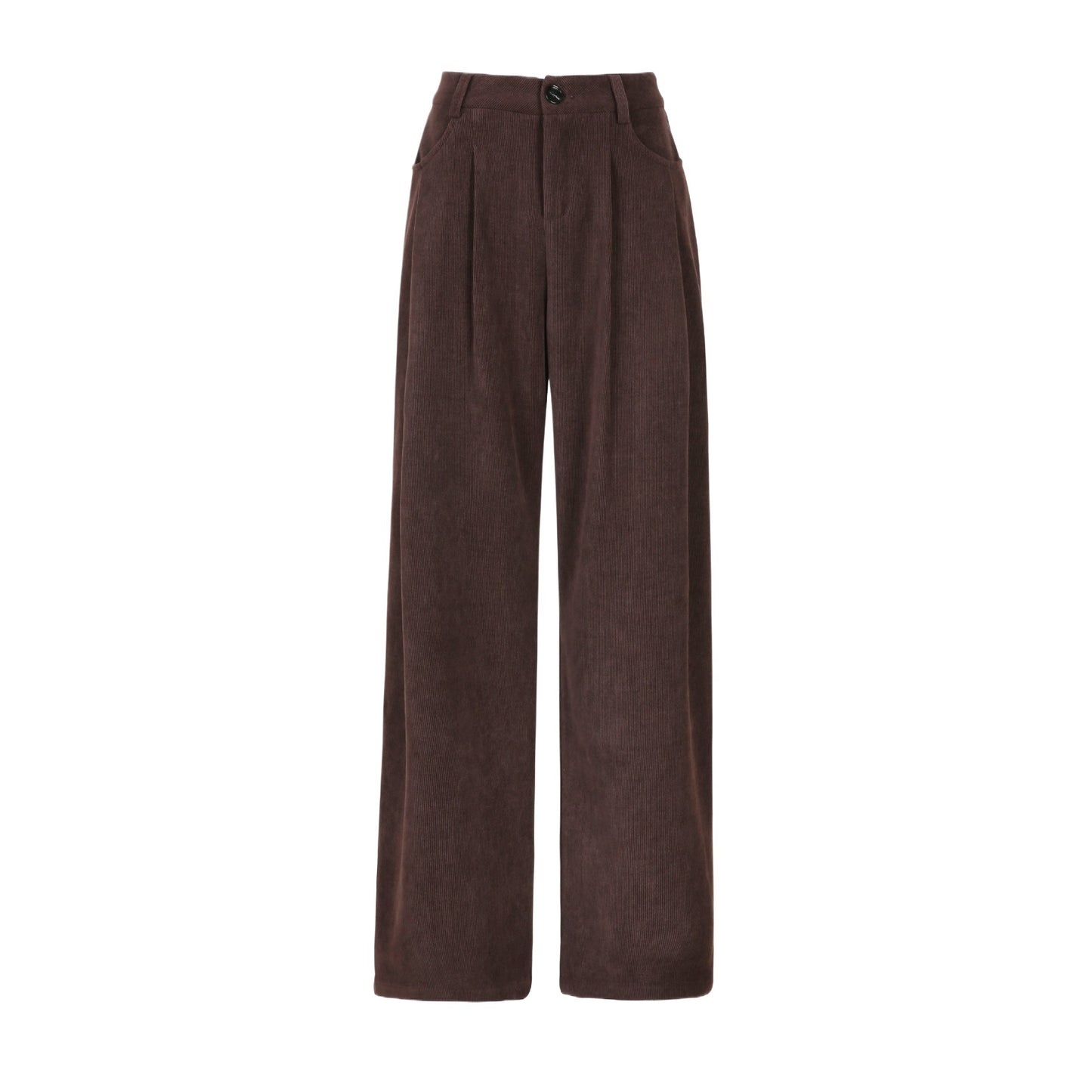 Women's Preppy Style Corduroy Trousers High Waist Pants
