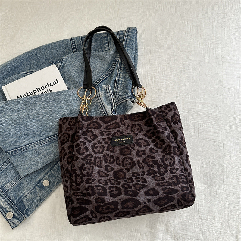 Women's Leisure Commute Large Capacity Autumn Suede Tote Bags