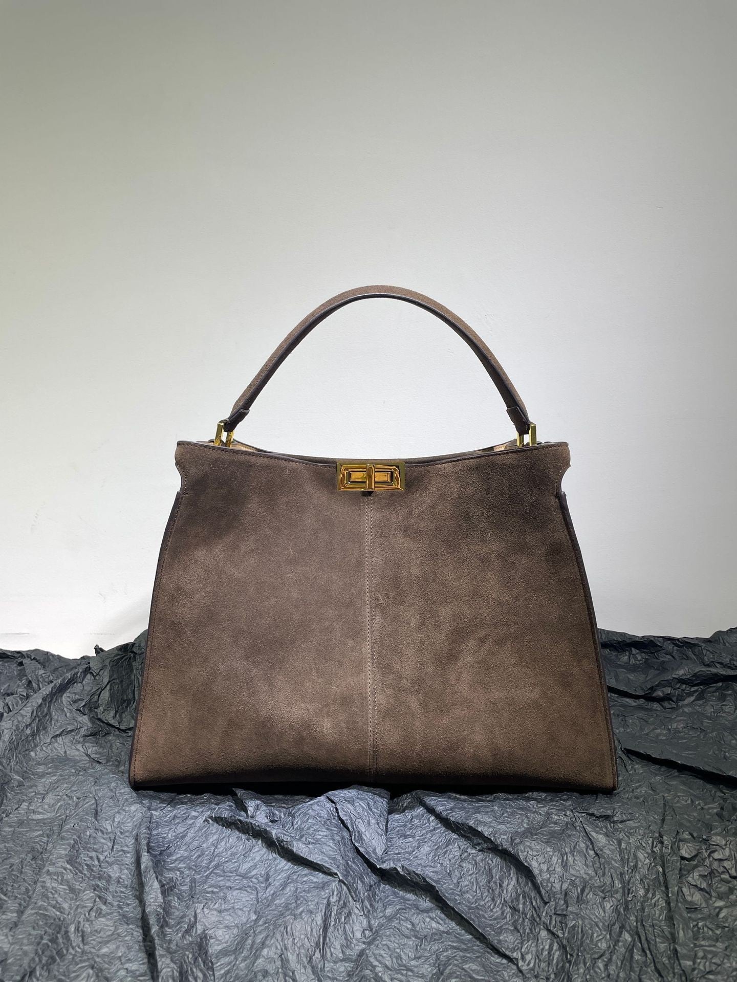 Women's Cat Design Suede Leather Commuter Large Handbags