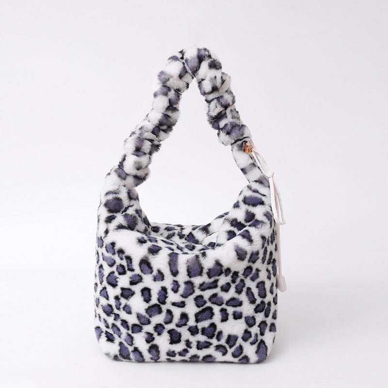 Women's Fur Vintage Leopard Print Street Trendy Crossbody Bags