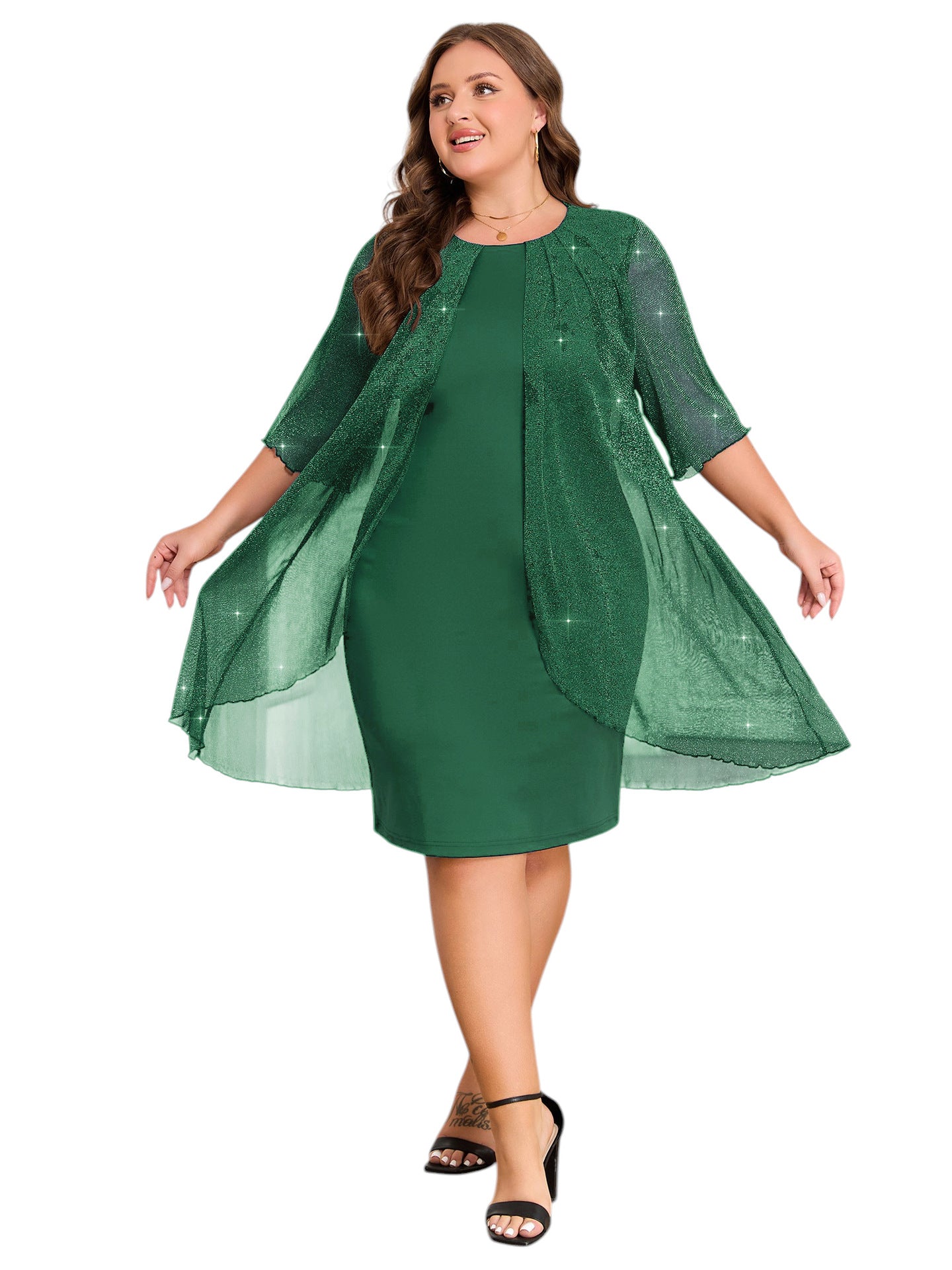 Sier Silk Shiny Mesh Elegant Banquet Dresses