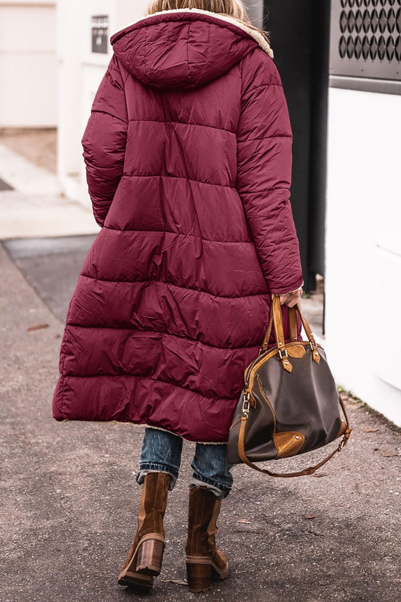 Solid Color Hooded Cotton Long Sleeve Coats