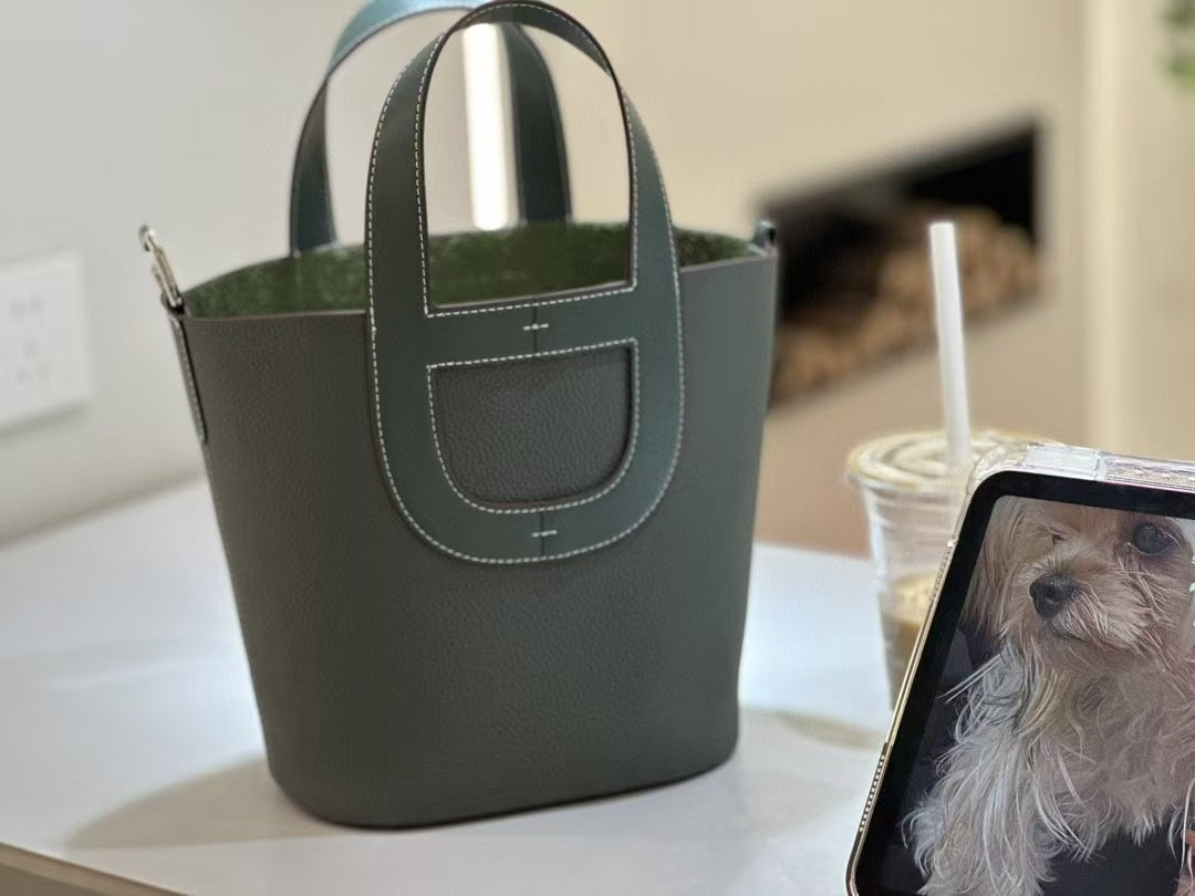 Women's Vegetable Basket Genuine Leather Fashion Combination Crossbody Bags