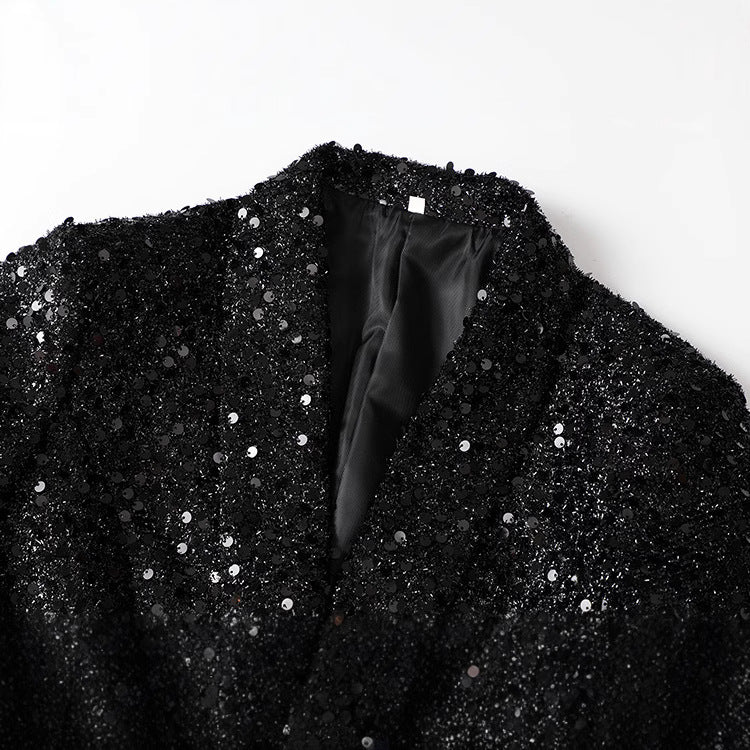 Women's New Graceful Fashion Temperament Sequined Blazers