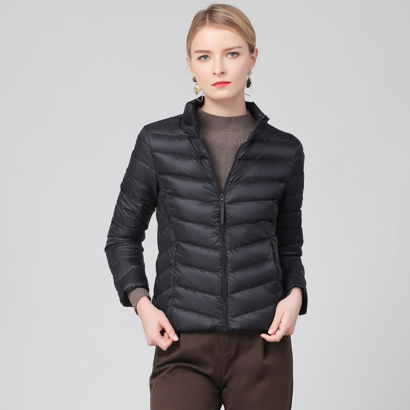 Women's Down Lightweight Slim Fit White Duck Jackets