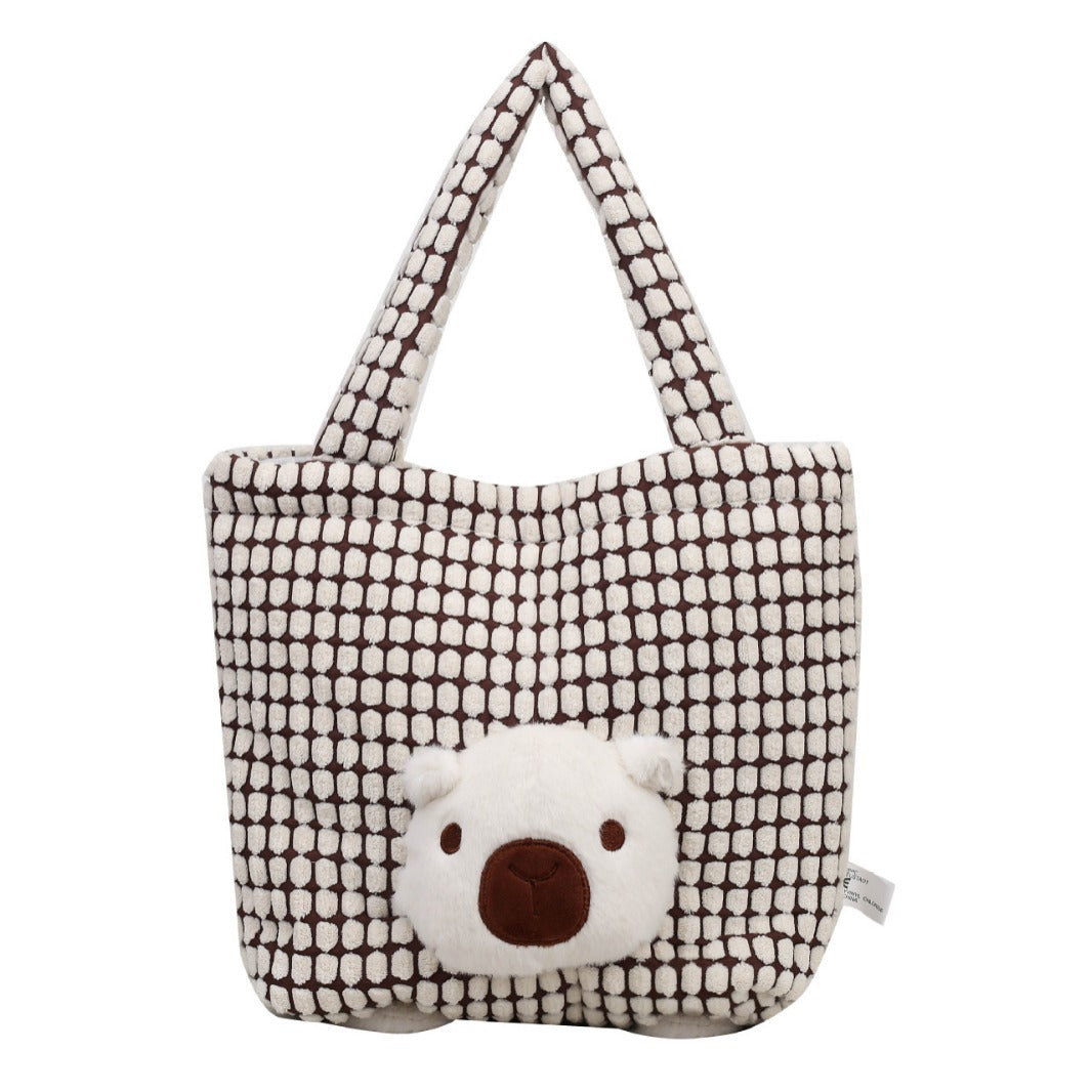 Hand Creative Cute Capybara Doll Storage Handbags