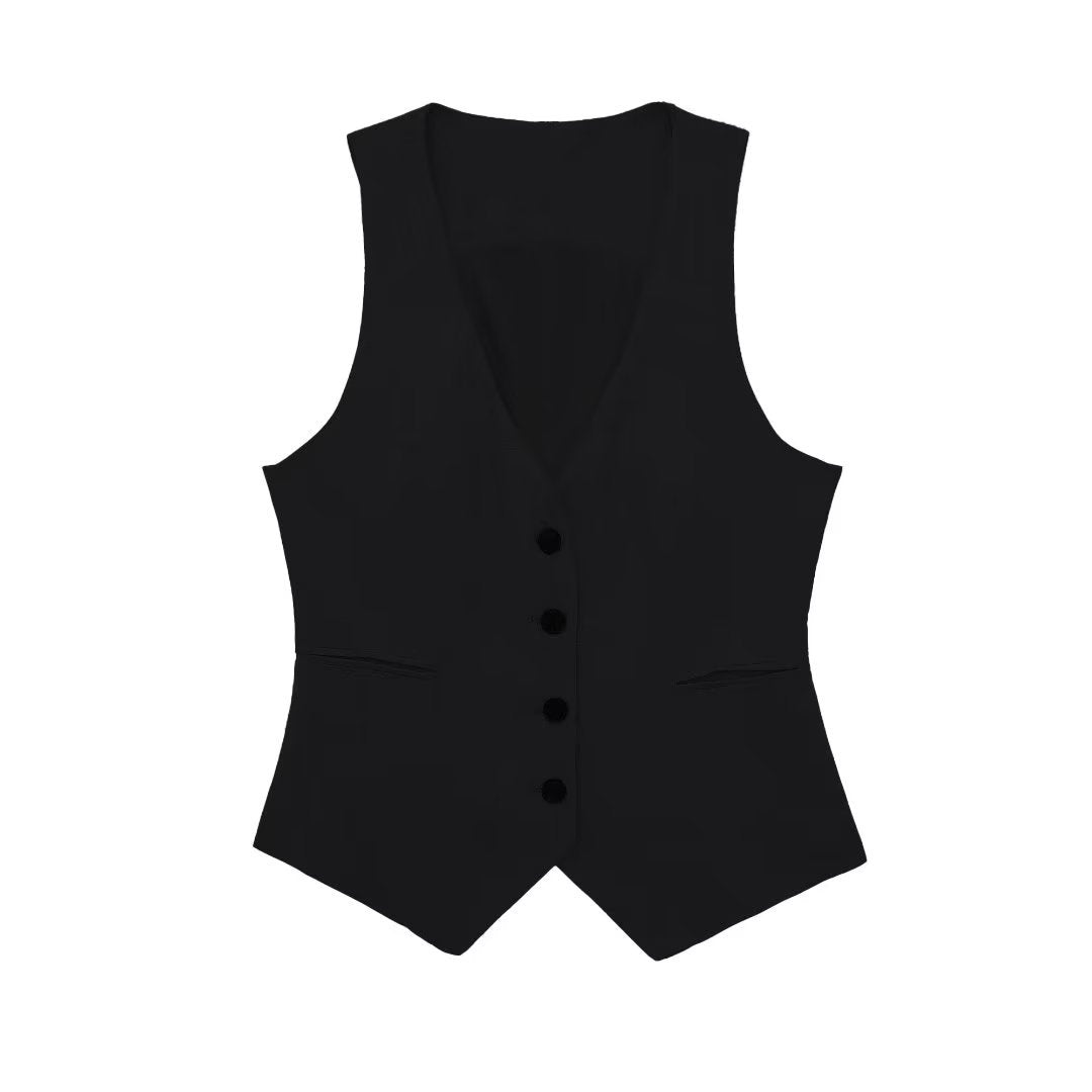 Women's Autumn Casual Fashion Sleeveless Single-breasted For Women's Vest