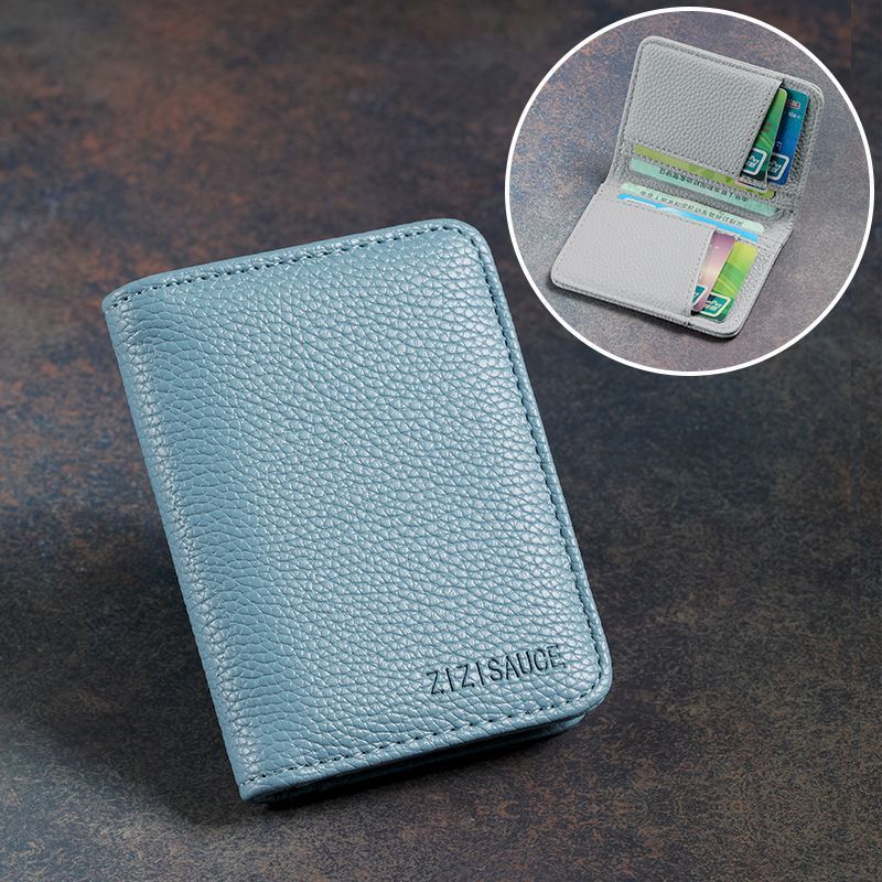 Men's Female Clamp Driving License Leather Card Holder