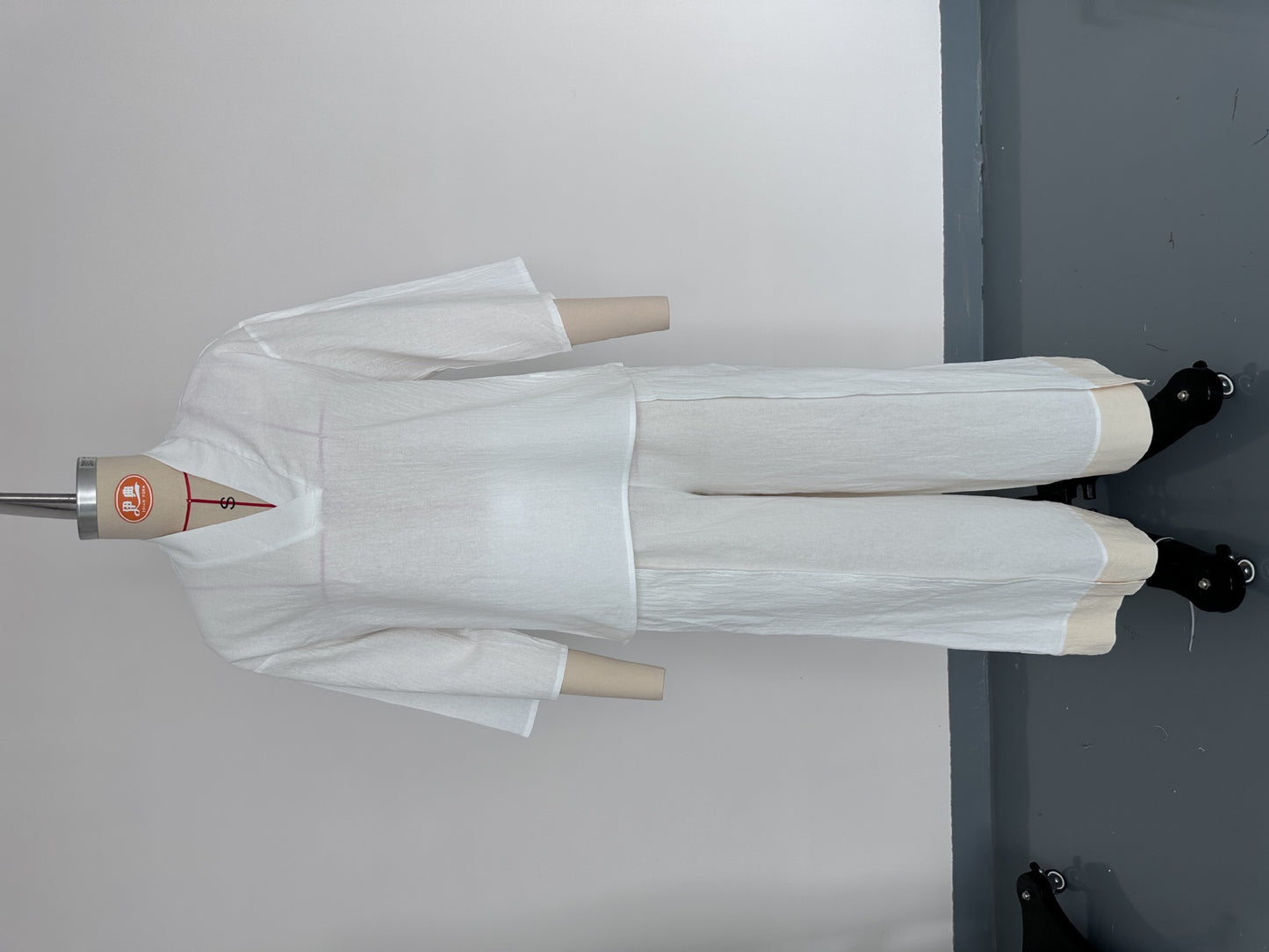Women's Linen French Style Sleeve Shirt Wide Leg Fashion Casual Suit