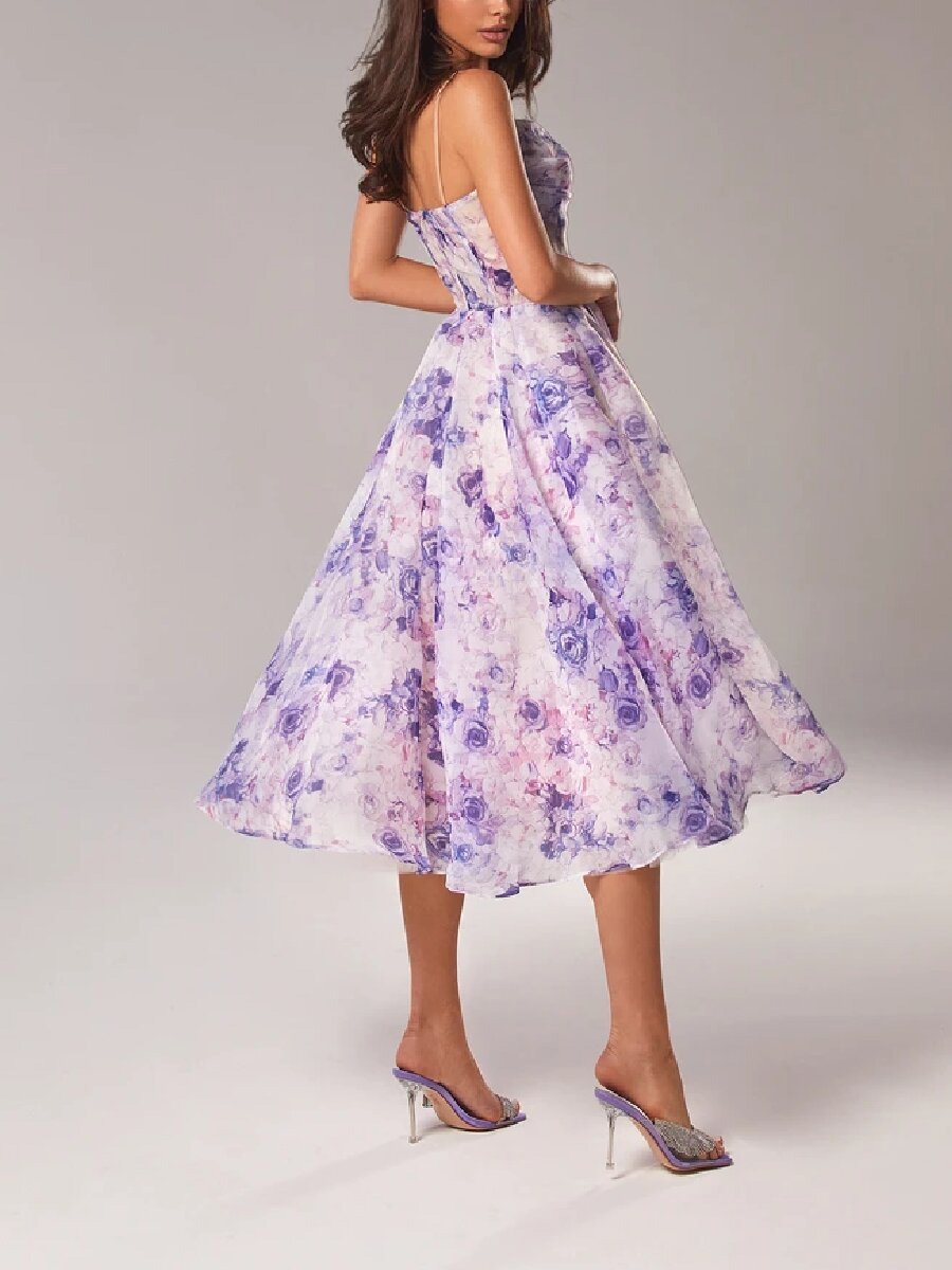 Women's Summer Tube Sleeveless Printed Large Swing Tops