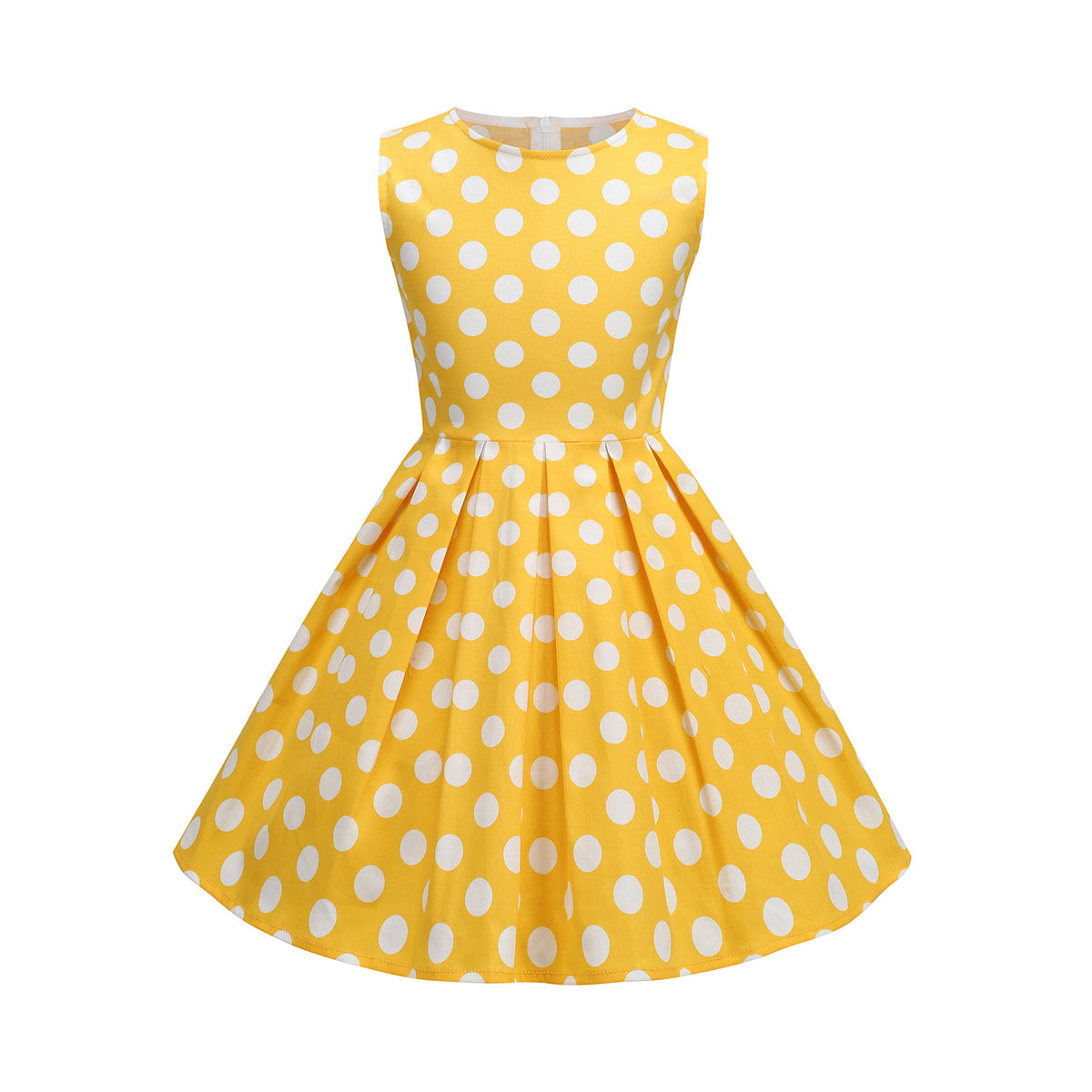 Summer Retro Hepburn Style High Waist Fresh Printed Dress