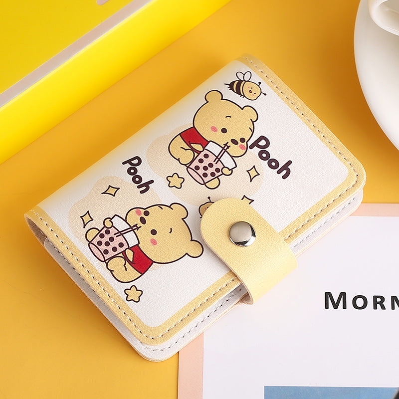 Cute Compact Large Capacity Cartoon Coated Page Card Holder