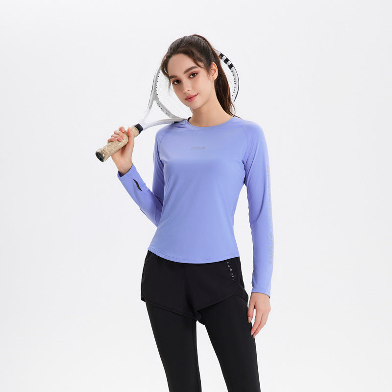 Women's Sports Fitness Crew Neck Wear Slim Fit Women's T-shirt