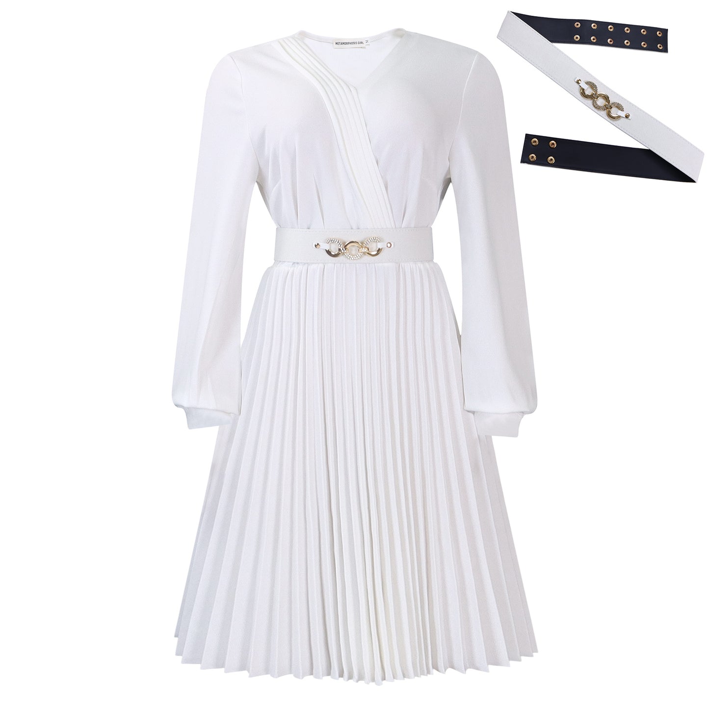 Fashion Elegant Solid Color Pleated African Dresses