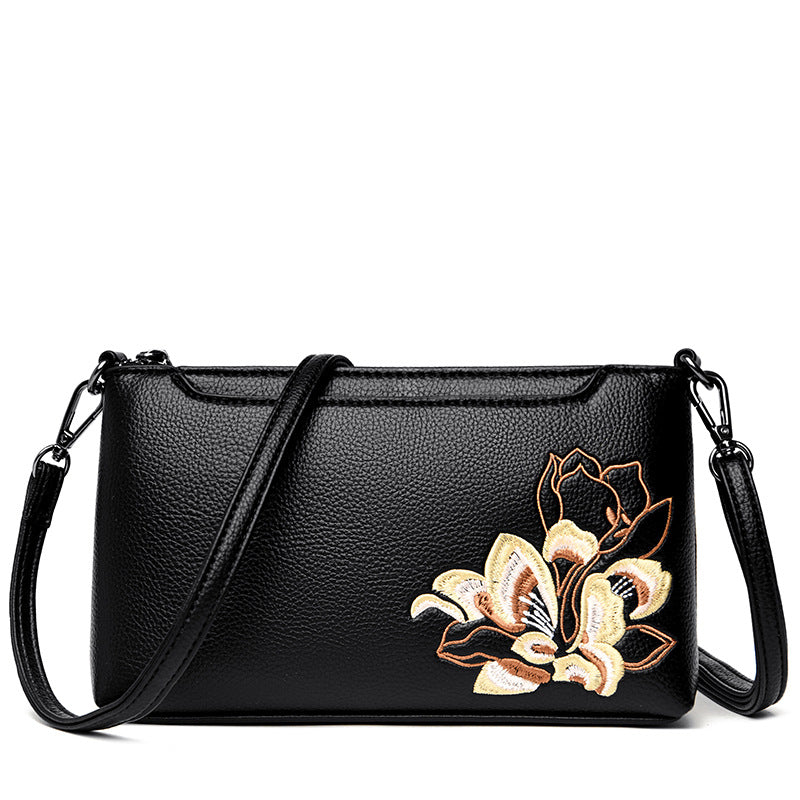 Women's Embroidered National Style Mobile Change Texture Crossbody Bags