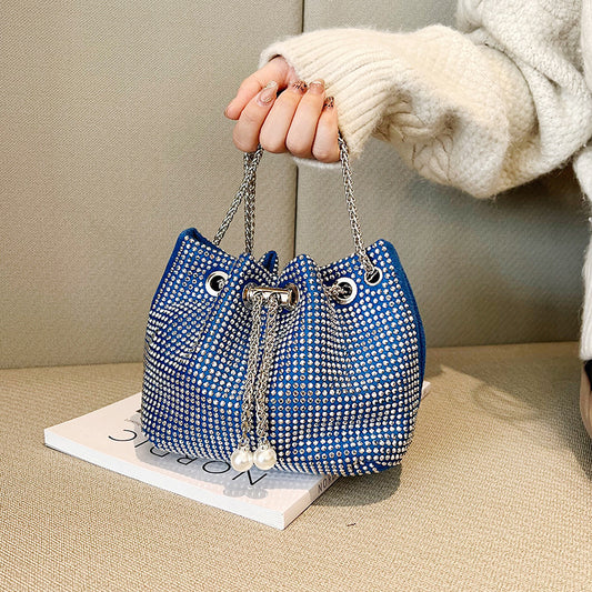 Women's Diamond Simple Stylish Large Capacity Rhinestone Shoulder Bags