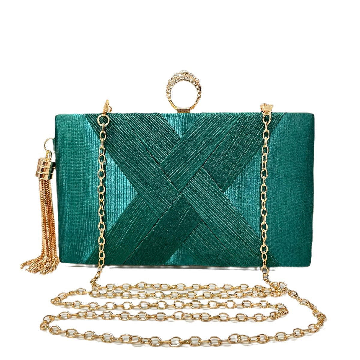 Women's Classic Tassel Dinner Vintage Chain Box Evening Bags