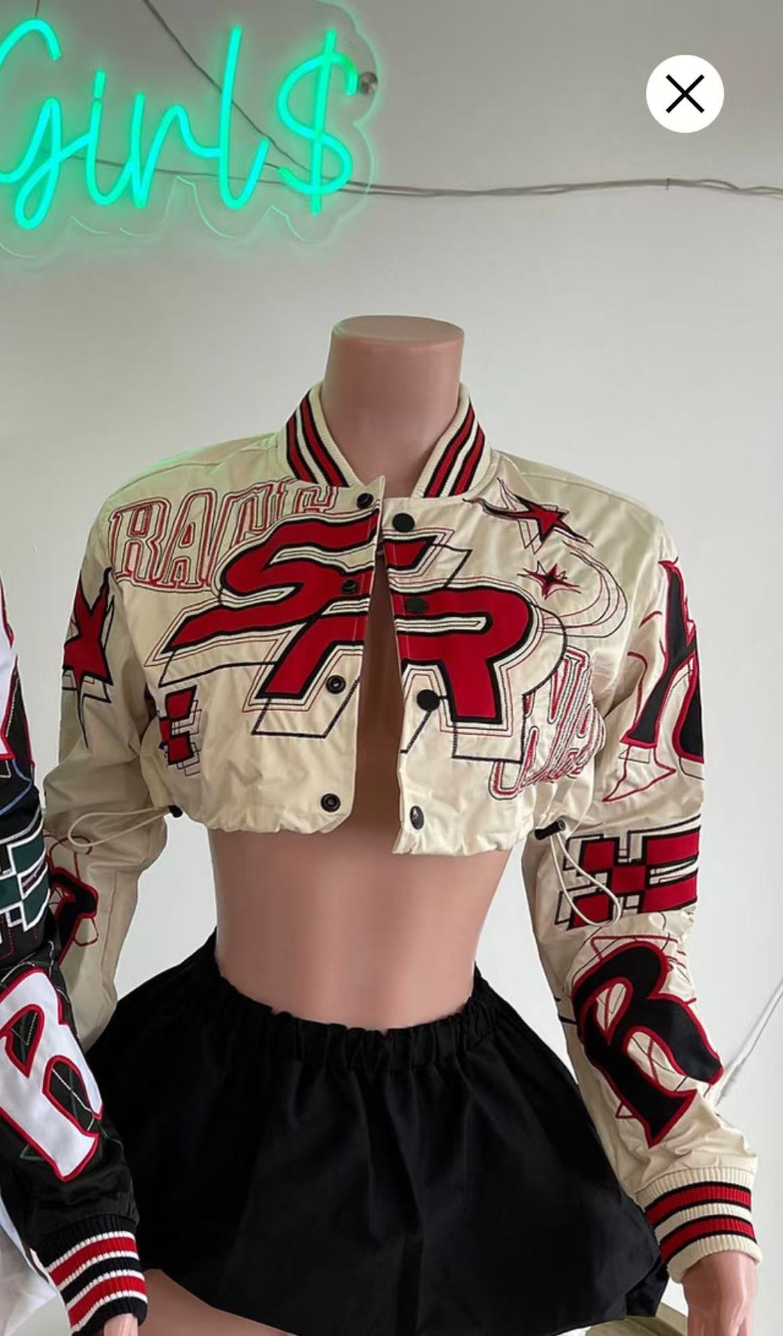 Fashion American Embroidered Threaded Long Sleeve Uniform