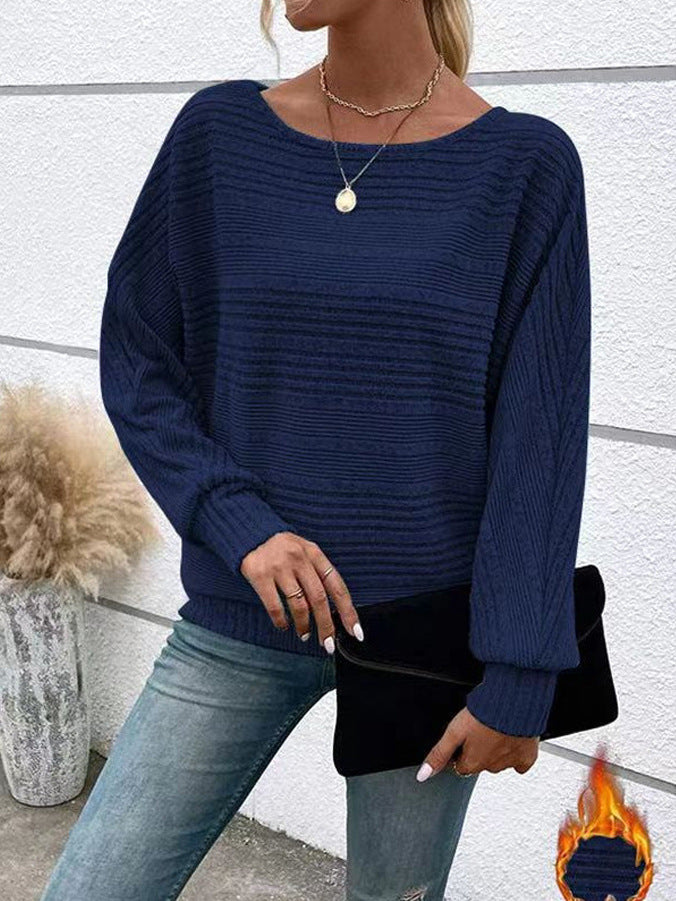 Women's Comfort Casual Solid Color Long Sleeve Round Neck Splicing Pullover Women's T-shirt