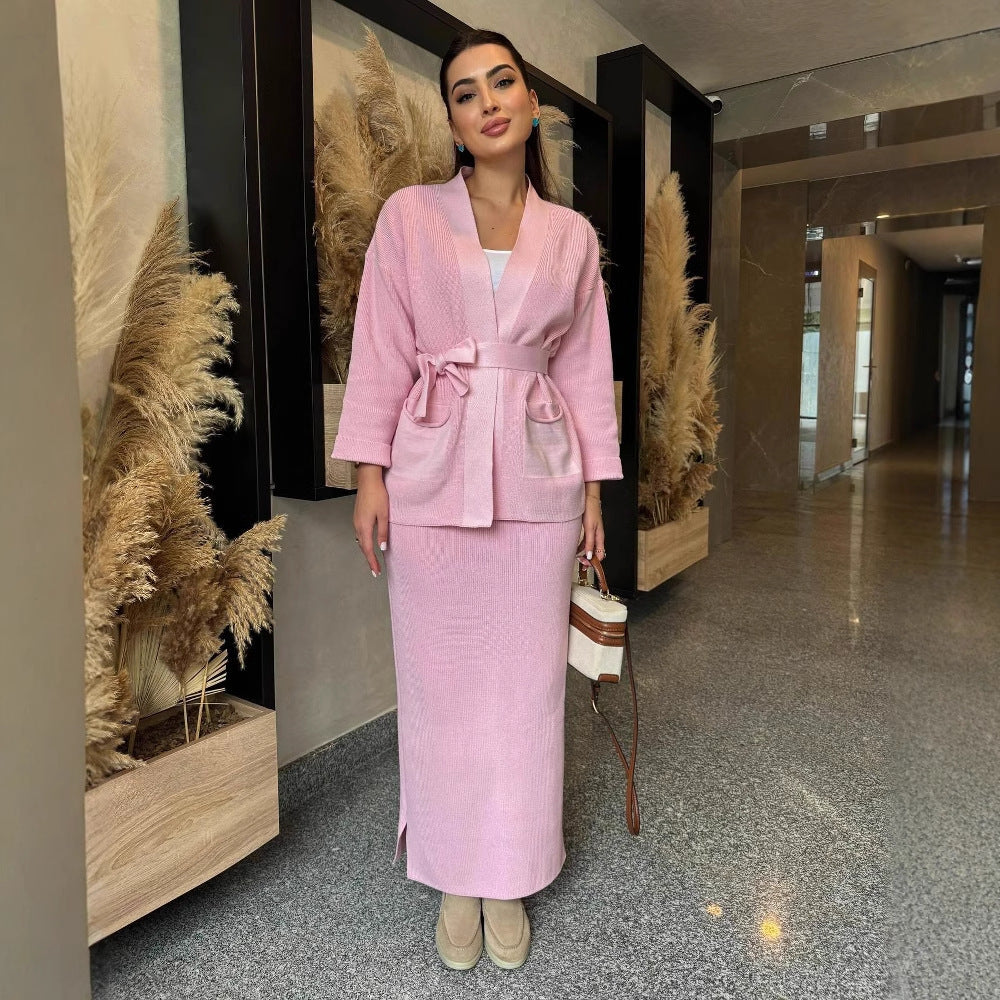 Women's Solid Color Elegant Tied Slim Fit Suits