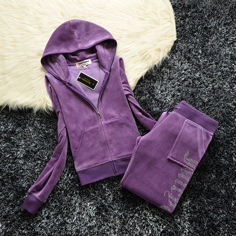 Women's Silk Veet Crown Hot Drilling Lettered Coats