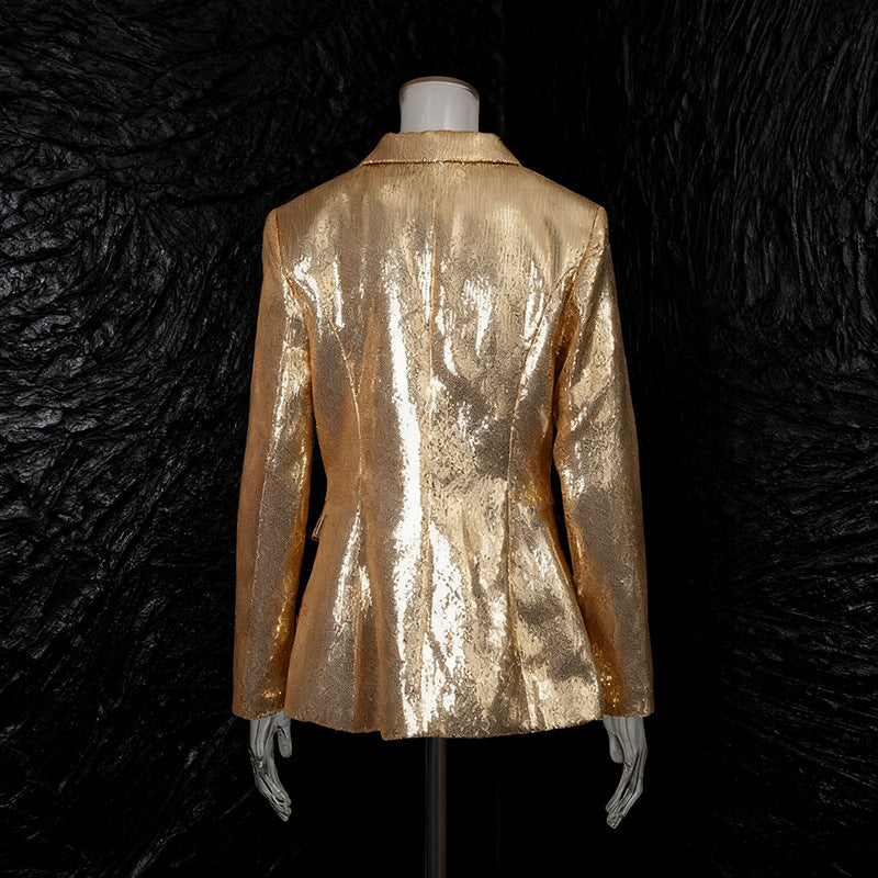 Fashion Trendy Style Personalized Sequined Collar Suits