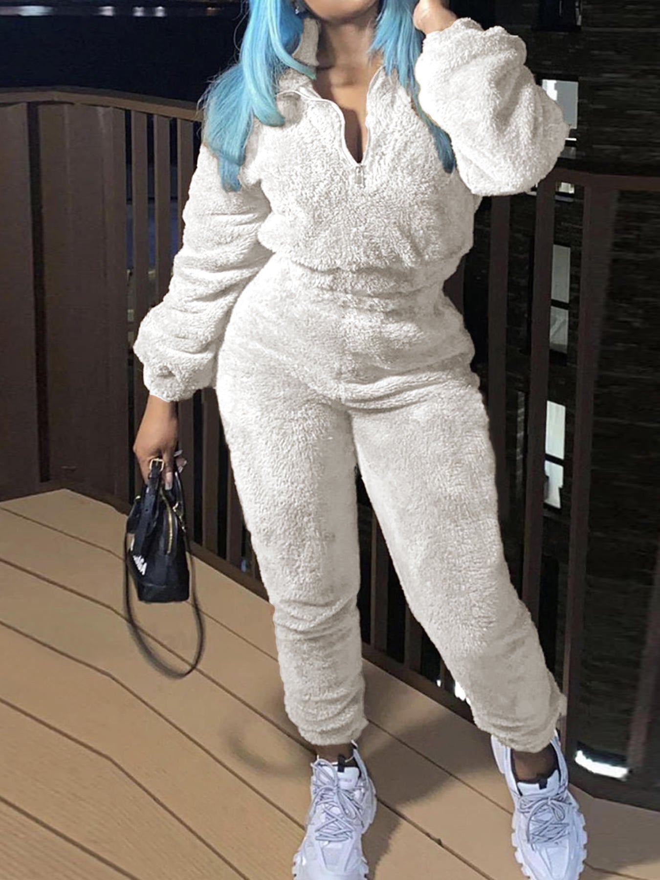 Women's Solid Color Long-sleeved Trousers Fashion Casual Suits